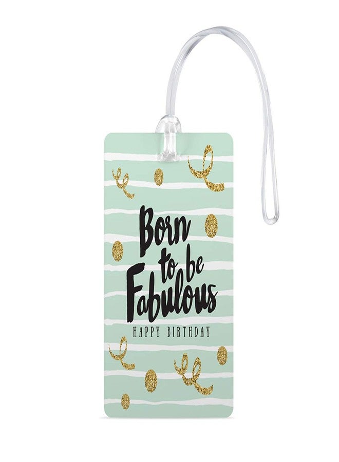 100yellow® Born to Be Fabulous Luggage Tags, Bag Tag Travel Id Labels Tag for Baggage Suitcases Bags with Silicon- Ideal for Travel - Image 2